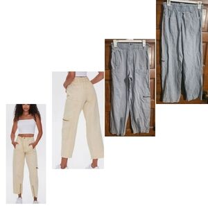Forever 21 Woman's Zip Pocket Cotton Cargo Pants